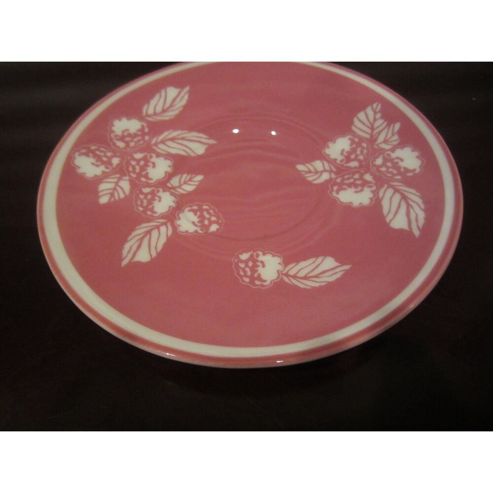 2007 STARBUCKS Berry Pink & White Raspberry Saucer perfect condition